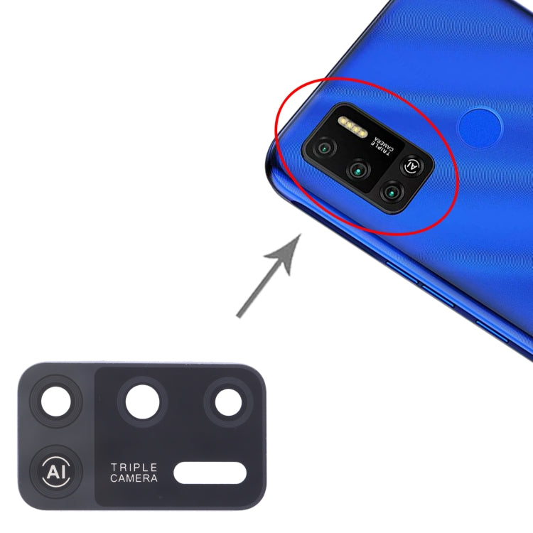 For Tecno Spark 6 Air KE6, KE6j, KF6 10pcs Back Camera Lens - Camera Parts by PMc TechLife | Online Shopping South Africa | PMc TechLife | Buy Now Pay Later Mobicred