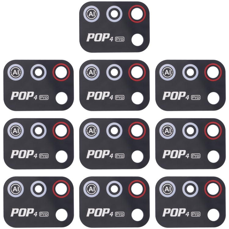 For Tecno Pop 4 Pro 10pcs Back Camera Lens - Camera Parts by PMc TechLife | Online Shopping South Africa | PMc TechLife | Buy Now Pay Later Mobicred