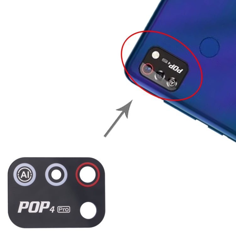 For Tecno Pop 4 Pro 10pcs Back Camera Lens - Camera Parts by PMc TechLife | Online Shopping South Africa | PMc TechLife | Buy Now Pay Later Mobicred