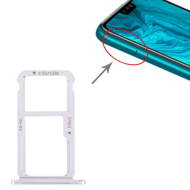 SIM Card Tray + SIM Card Tray / Micro SD Card Tray for Honor 9X Lite (Silver) - free shipping - PMc TechLife - Order now!