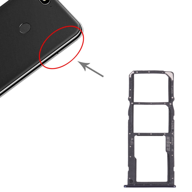 SIM Card Tray + SIM Card Tray + Micro SD Card Tray for Huawei Y7 (2018) (Blue) - free shipping - PMc TechLife - Order now!
