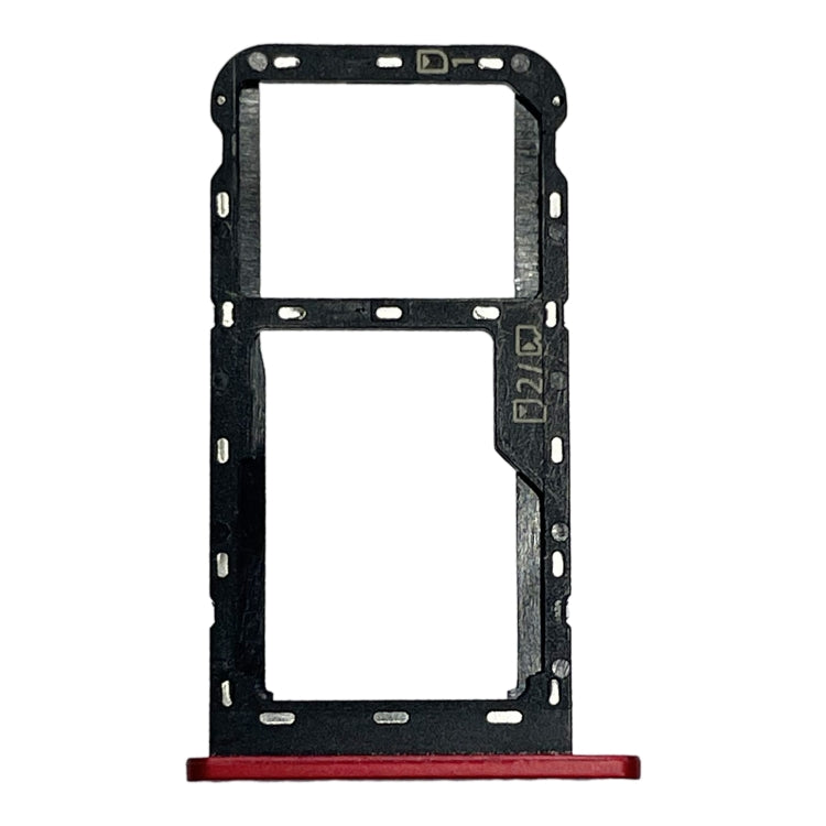 SIM Card Tray + Micro SD Card Tray for ZTE Blade A51 (Red) - For ZTE by PMC Jewellery | Online Shopping South Africa | PMC Jewellery