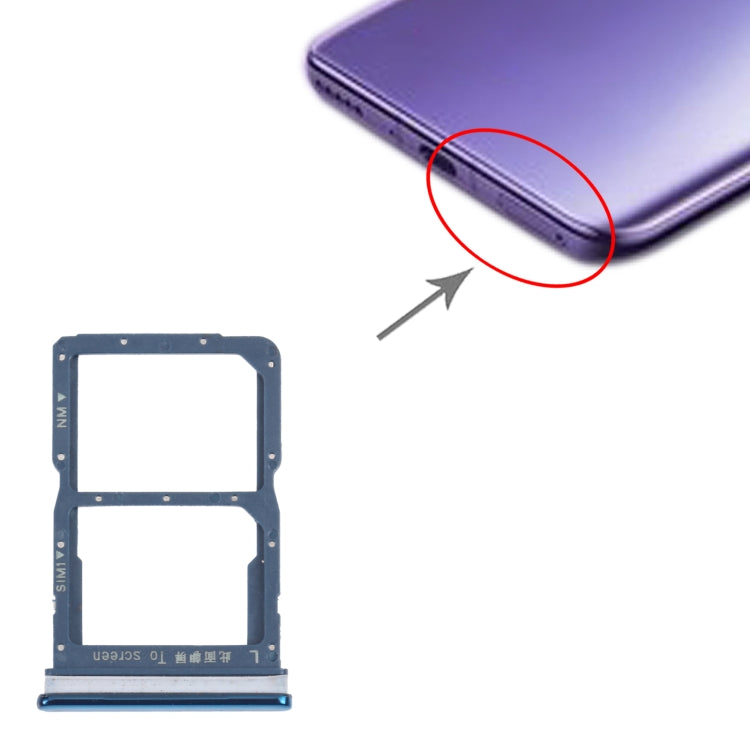 SIM Card Tray + NM Card Tray for Honor 30i (Green) - Card Socket by PMc TechLife | Online Shopping South Africa | PMc TechLife | Buy Now Pay Later Mobicred