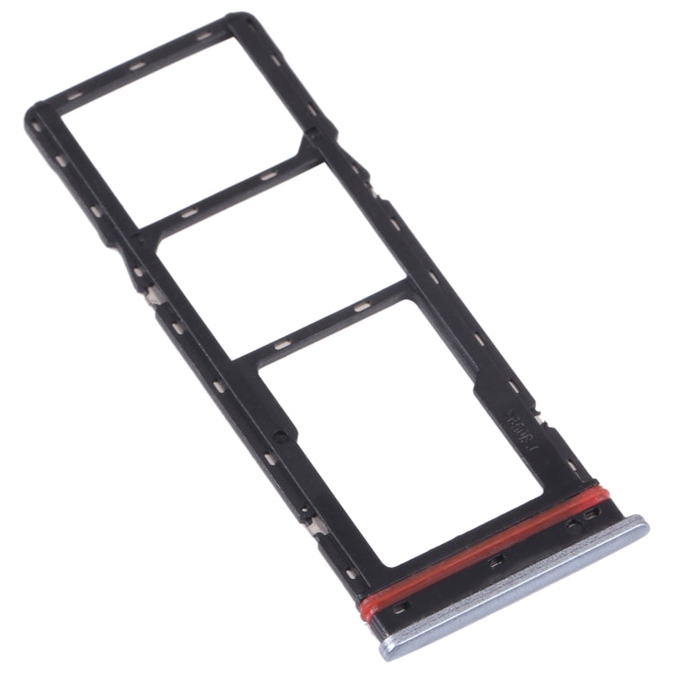 For Tecno Camon 16 Premier CE9 CD6J SIM Card Tray + SIM Card Tray + Micro SD Card Tray (Silver) - Card Tray by PMc TechLife | Online Shopping South Africa | PMc TechLife | Buy Now Pay Later Mobicred