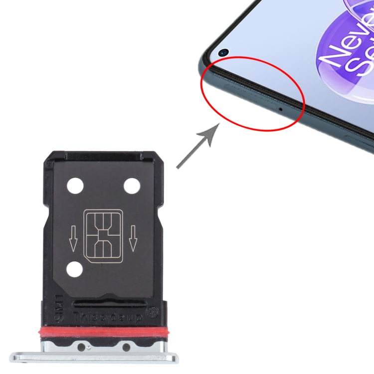 For OnePlus 9RT 5G MT2110 / MT2111 SIM Card Tray + SIM Card Tray (Silver) - Card Tray by PMc TechLife | Online Shopping South Africa | PMc TechLife | Buy Now Pay Later Mobicred