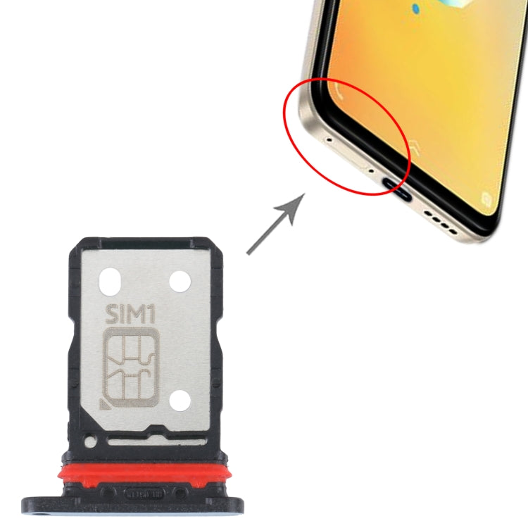 For vivo S15e SIM Card Tray + SIM Card Tray (Silver) - Card Socket by PMc TechLife | Online Shopping South Africa | PMc TechLife | Buy Now Pay Later Mobicred