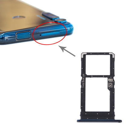 For Motorola Moto One Fusion Plus Original SIM Card Tray + Micro SD Card Tray (Blue) - Card Socket by PMC Jewellery | Online Shopping South Africa | PMC Jewellery