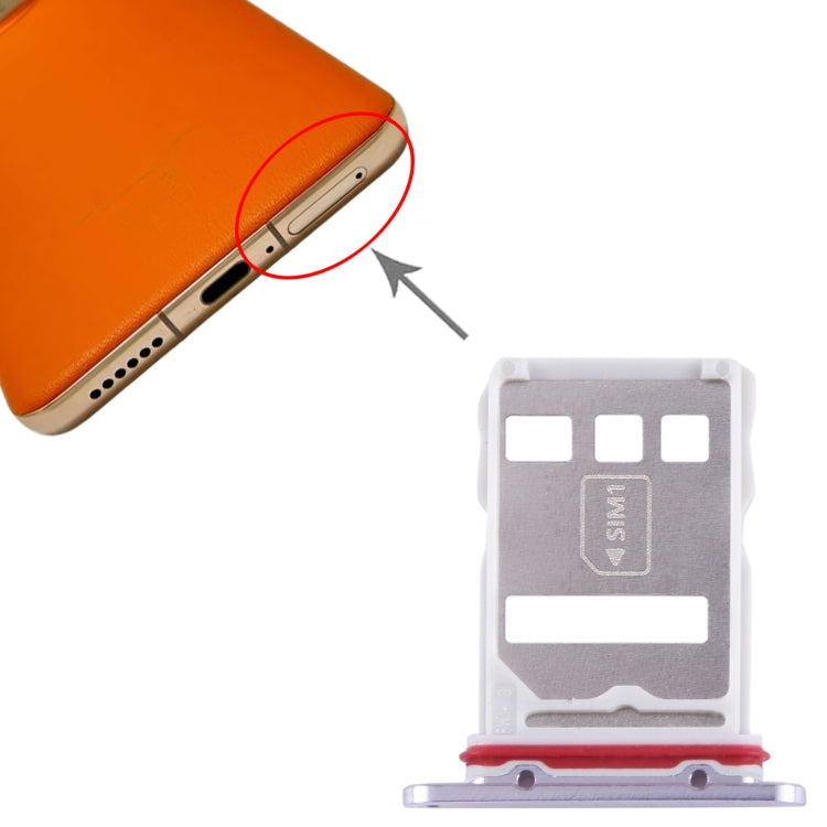 For Huawei Mate 50E SIM + NM Card Tray (Purple) - Card Socket by PMc TechLife | Online Shopping South Africa | PMc TechLife | Buy Now Pay Later Mobicred