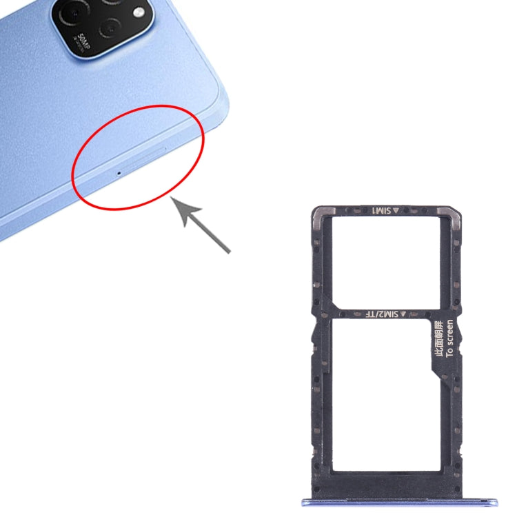 For Huawei Enjoy 50 SIM + SIM / Micro SD Card Tray (Blue) - Card Socket by PMc TechLife | Online Shopping South Africa | PMc TechLife | Buy Now Pay Later Mobicred