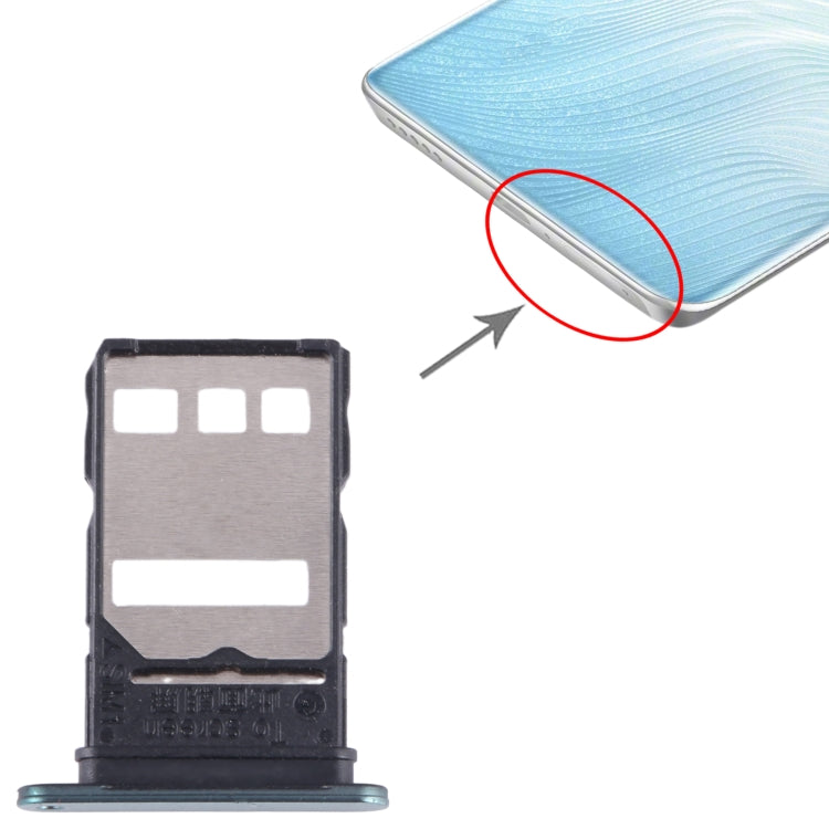 For Honor 80 SE SIM Card Tray (Green) - Card Socket by PMc TechLife | Online Shopping South Africa | PMc TechLife | Buy Now Pay Later Mobicred