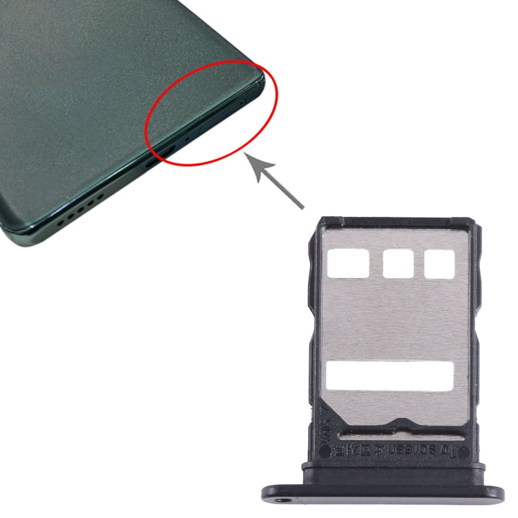 For Honor X40 SIM Card Tray (Black) - Card Socket by PMc TechLife | Online Shopping South Africa | PMc TechLife | Buy Now Pay Later Mobicred