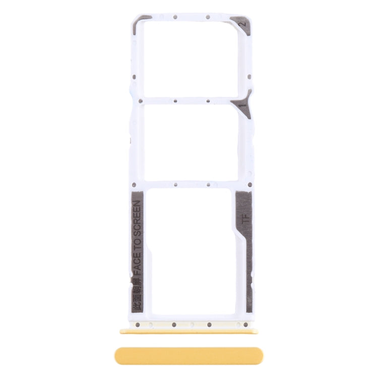 For Xiaomi Poco M4 Pro SIM Card Tray + SIM Card Tray + Micro SD Card Tray (Yellow) - Card Tray by PMC TechLife | Online Shopping South Africa | PMC TechLife