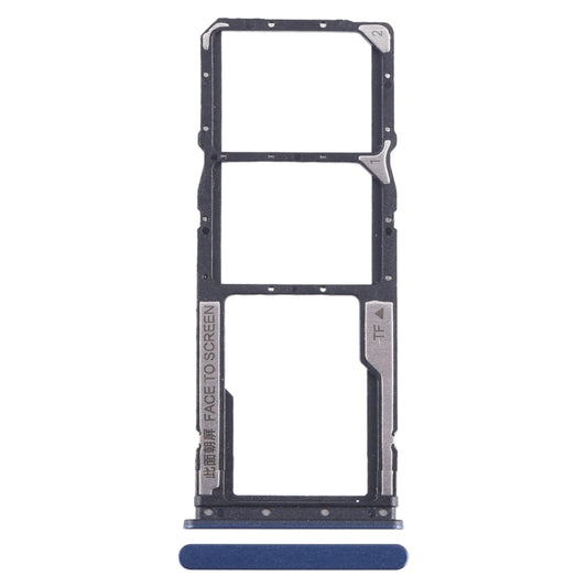 For Xiaomi Poco C55 SIM Card Tray + SIM Card Tray + Micro SD Card Tray (Blue) - Card Tray by PMC Jewellery | Online Shopping South Africa | PMC Jewellery