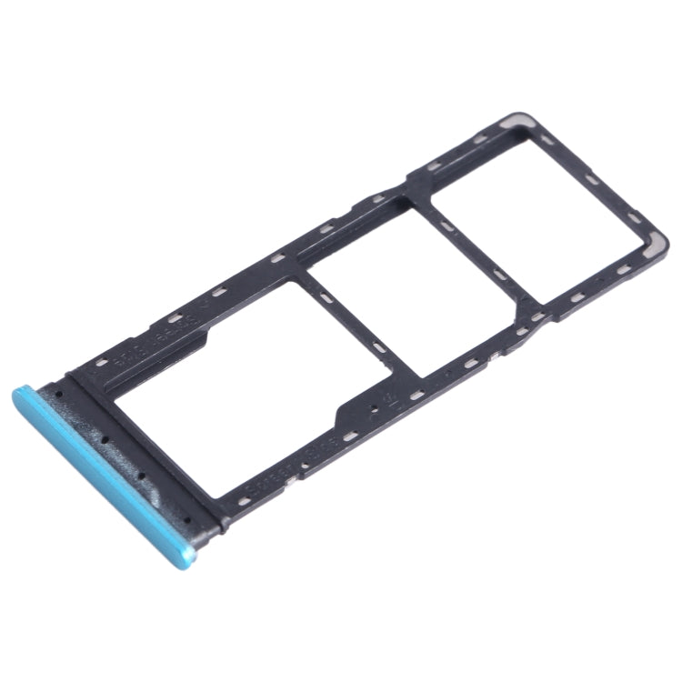 For Infinix Hot 12 X6817 SIM Card Tray + SIM Card Tray + Micro SD Card Tray (Blue) - Card Tray by PMC Jewellery | Online Shopping South Africa | PMC Jewellery