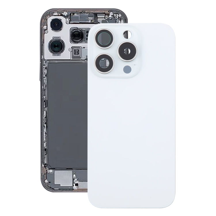 For iPhone 16 Pro Original Glass Battery Back Cover with Camera Lens Cover(White) -  by PMC Jewellery | Online Shopping South Africa | PMC Jewellery | Buy Now Pay Later Mobicred