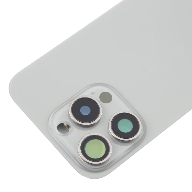 For iPhone 16 Pro Original Glass Battery Back Cover with Camera Lens Cover + MagSafe Magnet(Silver) -  by PMC Jewellery | Online Shopping South Africa | PMC Jewellery | Buy Now Pay Later Mobicred