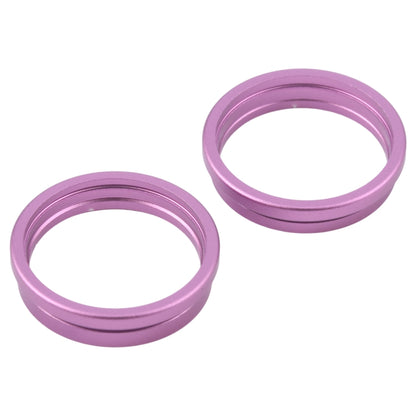 For iPhone 16 2pcs/set Rear Camera Glass Lens Metal Outside Protector Hoop Ring (Purple) -  by PMC Jewellery | Online Shopping South Africa | PMC Jewellery | Buy Now Pay Later Mobicred