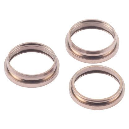 For iPhone 16 Pro 3pcs/set Rear Camera Glass Lens Metal Outside Protector Hoop Ring (Gold) -  by PMC Jewellery | Online Shopping South Africa | PMC Jewellery | Buy Now Pay Later Mobicred