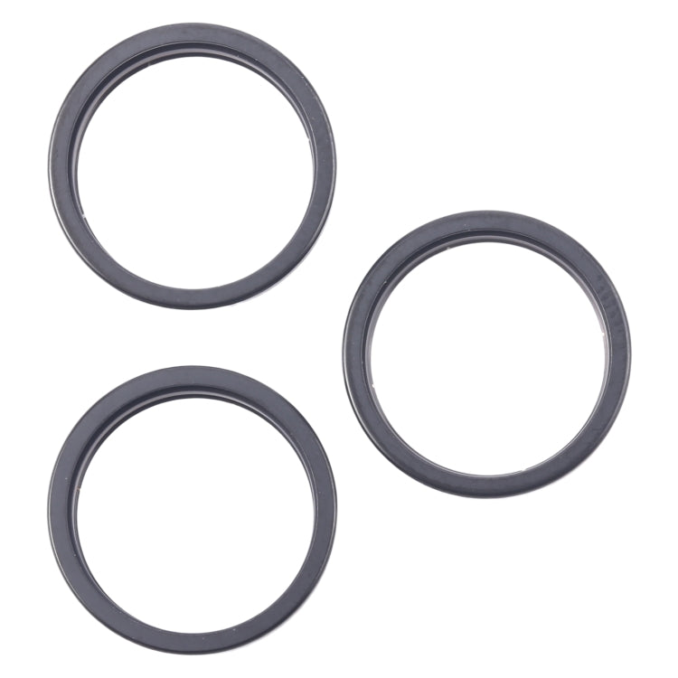 For iPhone 16 Pro Max 3pcs/set Rear Camera Glass Lens Metal Outside Protector Hoop Ring (Black) -  by PMC Jewellery | Online Shopping South Africa | PMC Jewellery | Buy Now Pay Later Mobicred