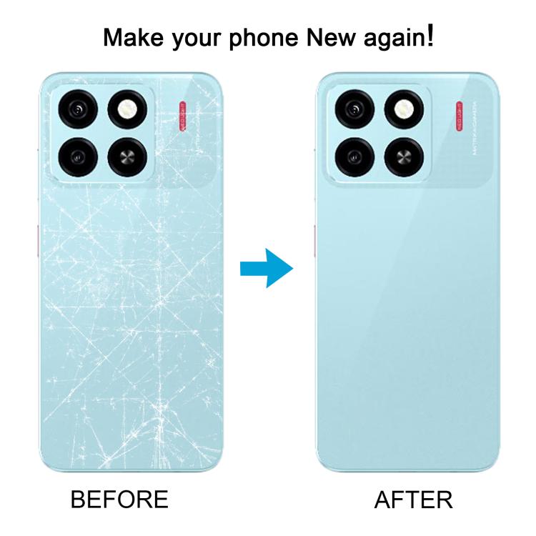 For ZTE Blade A55 Z2450 Plastic Back Cover with Camera Lens Cover(Black) - free shipping - PMc TechLife - Order now!