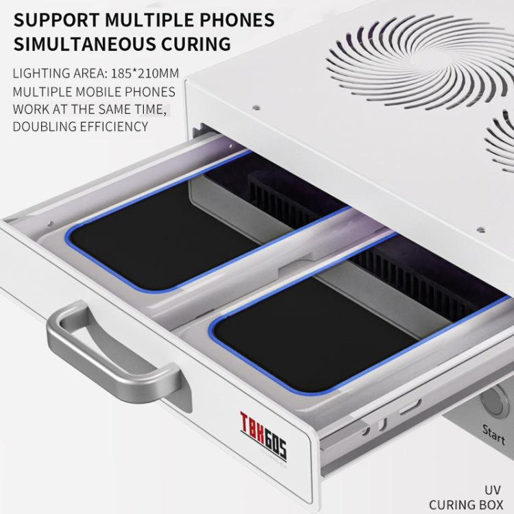 TBK 605 100W Mini UV Curing Lamp Box 48 LEDs Curved Surface Screen UV Curing Box, UK Plug - Others by TBK | Online Shopping South Africa | PMC Jewellery