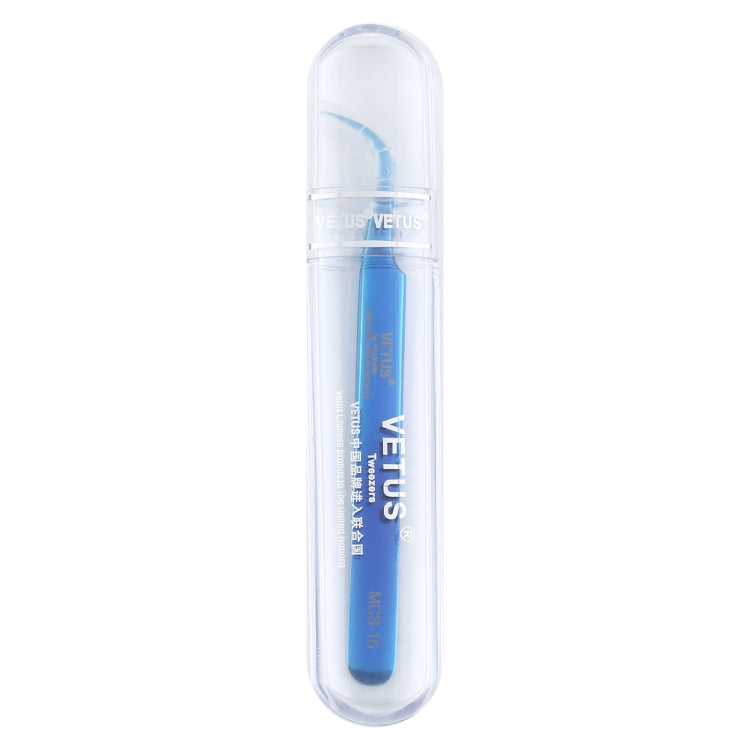 Vetus MCS-15 Bright Blue Curved Tweezers - Tweezers by VETUS | Online Shopping South Africa | PMC Jewellery | Buy Now Pay Later Mobicred