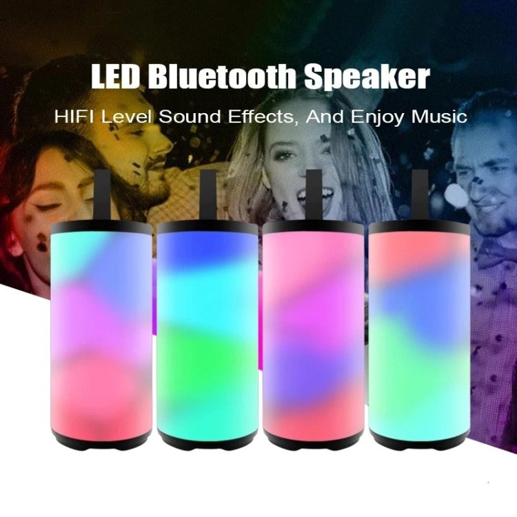 T&G TG169 LED Portable Bluetooth Speaker Outdoor Waterproof Subwoofer 3D Stereo Mini wireless Loudspeaker Support AUX FM TF card(Blue) - Desktop Speaker by T&G | Online Shopping South Africa | PMC Jewellery | Buy Now Pay Later Mobicred