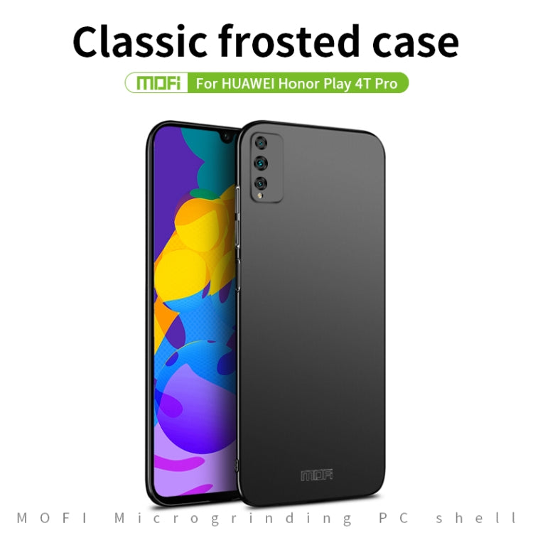 For Huawei Honor Play 4T Pro MOFI Frosted PC Ultra-thin Hard Case(Black) - Honor Cases by MOFI | Online Shopping South Africa | PMC TechLife | Buy Now Pay Later Mobicred