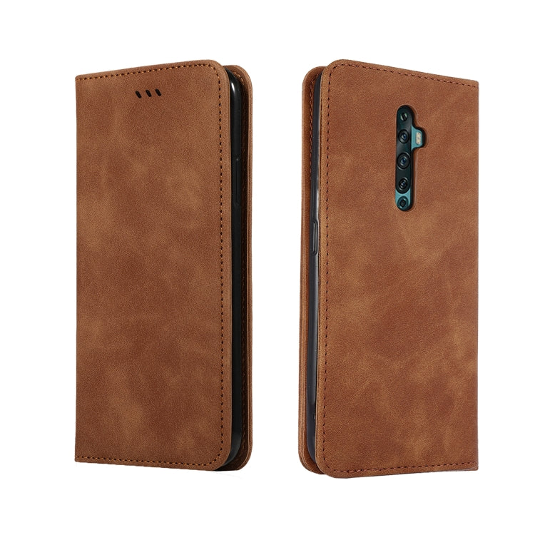 For OPPO Reno 2Z & Reno 2F Retro Skin Feel Business Magnetic Horizontal Flip Leather Case(Brown) - OPPO Cases by PMC Jewellery | Online Shopping South Africa | PMC Jewellery | Buy Now Pay Later Mobicred