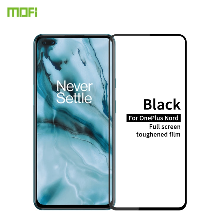 For Oneplus Nord MOFI 9H 2.5D Full Screen Tempered Glass Film(Black) - OnePlus Tempered Glass by MOFI | Online Shopping South Africa | PMC Jewellery