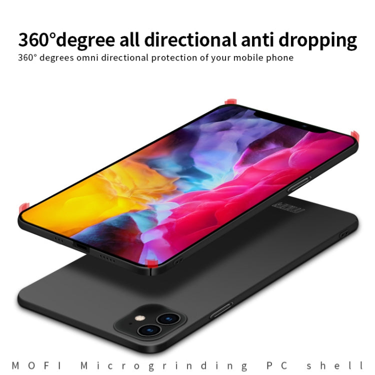 For iPhone 12 / 12 Pro MOFI Frosted PC Ultra-thin Hard Case(Black) - free shipping - PMC TechLife - Order now!