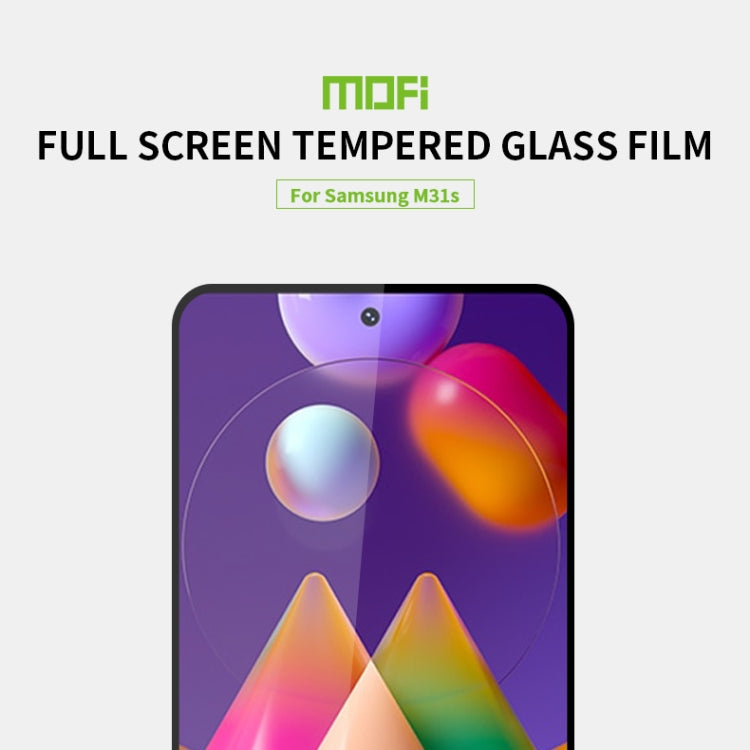 For Samsung Galaxy M31S MOFI 9H 2.5D Full Screen Tempered Glass Film(Black) - Galaxy Tempered Glass by MOFI | Online Shopping South Africa | PMC Jewellery