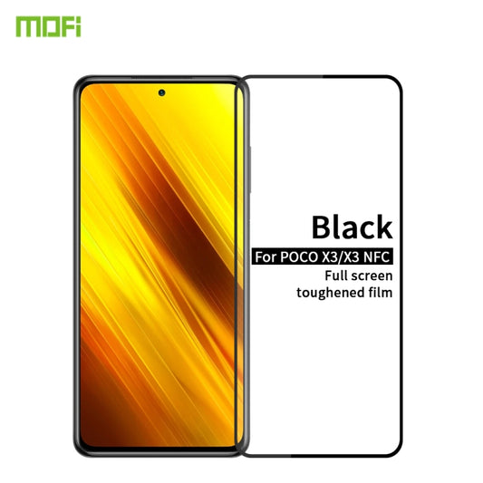 For Xiaomi POCO X3 / X3 NFC MOFI 9H 2.5D Full Screen Tempered Glass Film(Black) -  by MOFI | Online Shopping South Africa | PMC Jewellery