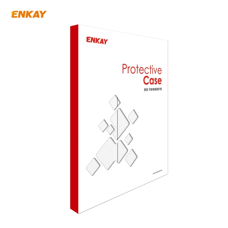 For iPad Air 11 2024 / Pro 11 2018 / Air 10.9 2022 ENKAY 3-folding Plastic Leather Smart Tablet Case(White) - iPad Air (2022) / (2020) 10.9 Cases by ENKAY | Online Shopping South Africa | PMC Jewellery | Buy Now Pay Later Mobicred