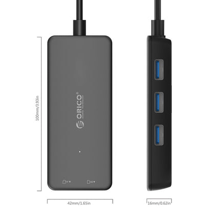 ORICO H3TS-U3 USB3.0 HUB with Card Reader - USB 3.0 HUB by ORICO | Online Shopping South Africa | PMC Jewellery | Buy Now Pay Later Mobicred