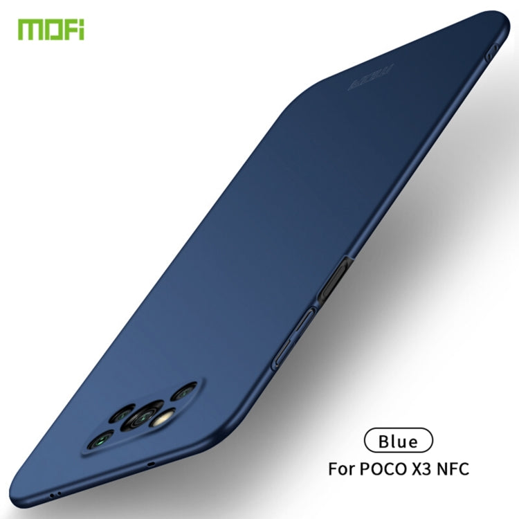 For Xiaomi POCO X3/X3 NFC MOFI Frosted PC Ultra-thin Hard Case(Blue) - Xiaomi Cases by MOFI | Online Shopping South Africa | PMC TechLife