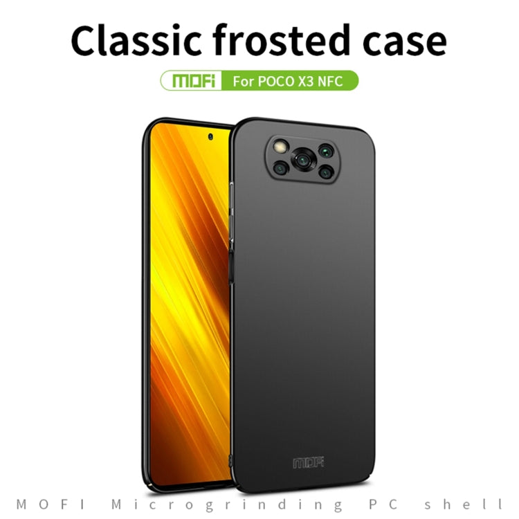 For Xiaomi POCO X3/X3 NFC MOFI Frosted PC Ultra-thin Hard Case(Blue) - Xiaomi Cases by MOFI | Online Shopping South Africa | PMC TechLife