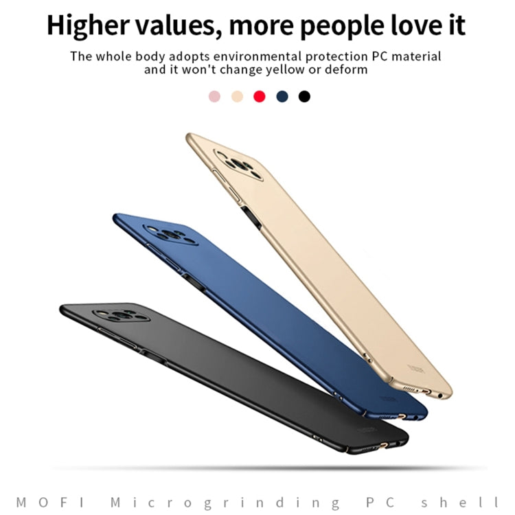 For Xiaomi POCO X3/X3 NFC MOFI Frosted PC Ultra-thin Hard Case(Blue) - Xiaomi Cases by MOFI | Online Shopping South Africa | PMC TechLife
