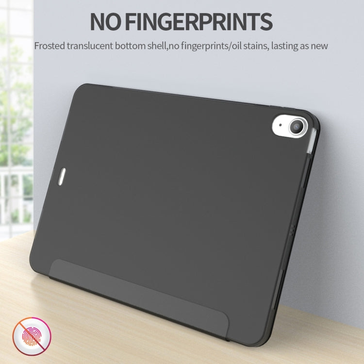 For iPad Air 2024 / Air 2022 10.9 Multi-folding Matte Surface Leather Smart Tablet Case(Dark Blue) - iPad Air (2022) / (2020) 10.9 Cases by PMC TechLife | Online Shopping South Africa | PMC TechLife | Buy Now Pay Later Mobicred