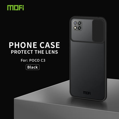 For Xiaomi Poco C3 MOFI Xing Dun Series Translucent Frosted PC + TPU Privacy Anti-glare Shockproof All-inclusive Protective Case(Black) - Xiaomi Cases by MOFI | Online Shopping South Africa | PMC Jewellery