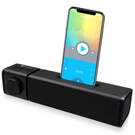 New Rixing NR4023 TWS Wireless Stereo Bluetooth Speaker, Support TF Card & MP3 & FM & Hands-free Call & 3.5mm AUX(Black) - Desktop Speaker by NewRixing | Online Shopping South Africa | PMC Jewellery | Buy Now Pay Later Mobicred