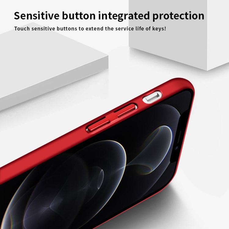 For iPhone 12 Pro Max MOFi Honeycomb Texture Breathable PC Shockproof Protective Back Cover Case(Red) - iPhone 12 Pro Max Cases by MOFI | Online Shopping South Africa | PMC Jewellery