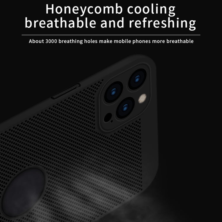 For iPhone 12 Pro Max MOFi Honeycomb Texture Breathable PC Shockproof Protective Back Cover Case(Rose Gold) - iPhone 12 Pro Max Cases by MOFI | Online Shopping South Africa | PMC TechLife | Buy Now Pay Later Mobicred