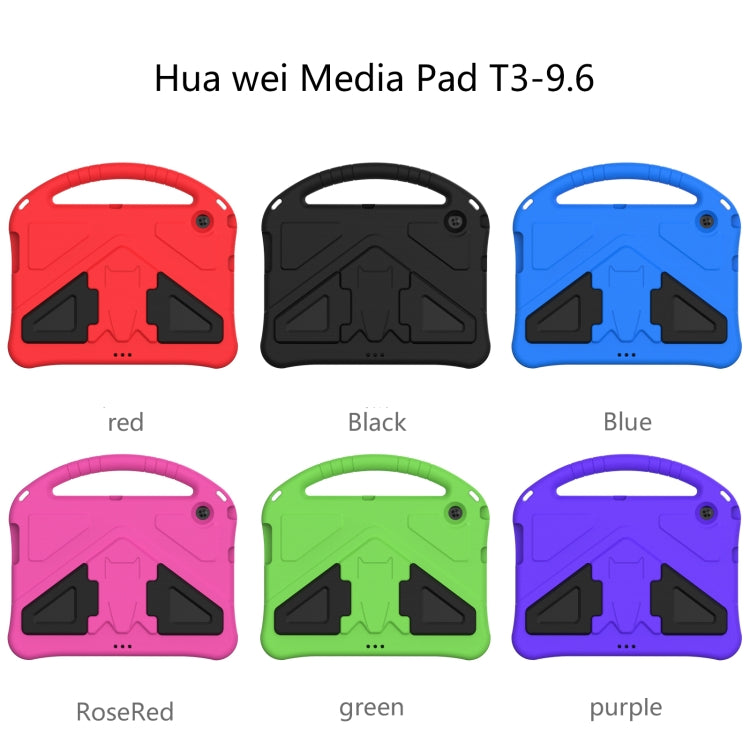 For Huawei MediaPad T3 10 EVA Flat Anti Falling Protective Case Shell with Holder(Black) - Huawei by PMC TechLife | Online Shopping South Africa | PMC TechLife