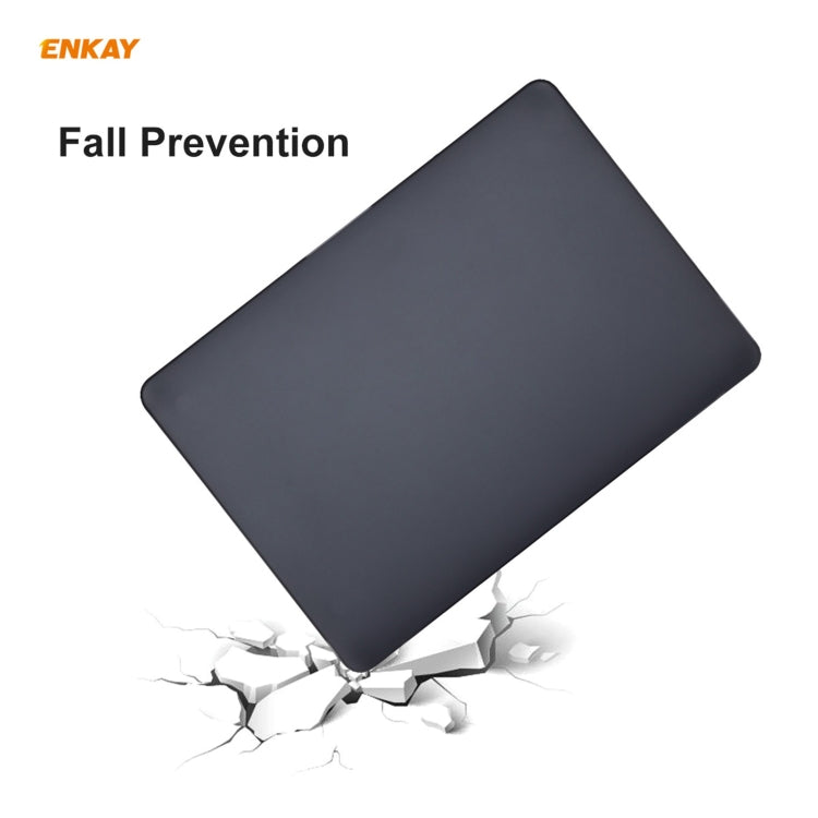 ENKAY 3 in 1 Matte Laptop Protective Case + EU Version TPU Keyboard Film + Anti-dust Plugs Set for MacBook Pro 13.3 inch A1706 / A1989 / A2159 (with Touch Bar)(Cyan) - MacBook Pro Cases by ENKAY | Online Shopping South Africa | PMC Jewellery | Buy Now Pay Later Mobicred