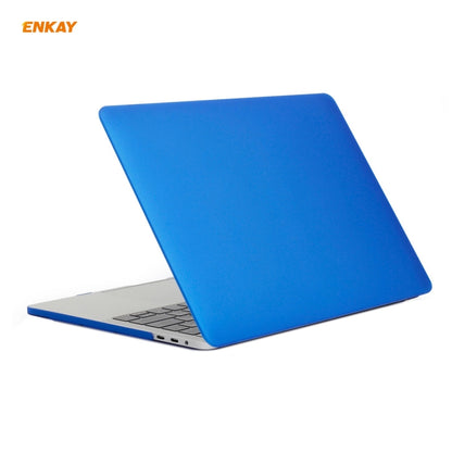 ENKAY 3 in 1 Matte Laptop Protective Case + US Version TPU Keyboard Film + Anti-dust Plugs Set for MacBook Pro 13.3 inch A1708 (without Touch Bar)(Dark Blue) - MacBook Pro Cases by ENKAY | Online Shopping South Africa | PMC Jewellery | Buy Now Pay Later Mobicred