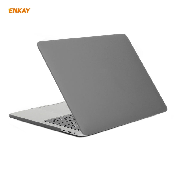 ENKAY 3 in 1 Matte Laptop Protective Case + US Version TPU Keyboard Film + Anti-dust Plugs Set for MacBook Pro 15.4 inch A1707 & A1990 (with Touch Bar)(Grey) - MacBook Pro Cases by ENKAY | Online Shopping South Africa | PMC Jewellery | Buy Now Pay Later Mobicred