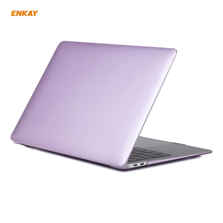 For MacBook Air 13.3 inch A2179 & A2337 2020 ENKAY 3 in 1 Crystal Laptop Protective Case + EU Version TPU Keyboard Film + Anti-dust Plugs Set(Purple) - MacBook Air Cases by ENKAY | Online Shopping South Africa | PMC Jewellery | Buy Now Pay Later Mobicred