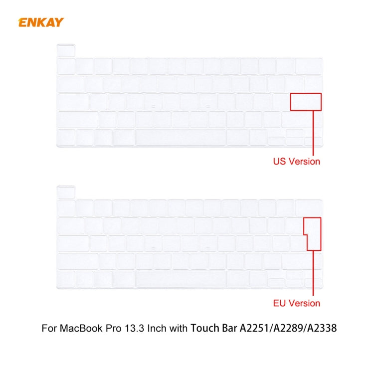 ENKAY 3 in 1 Matte Laptop Protective Case + EU Version TPU Keyboard Film + Anti-dust Plugs Set for MacBook Pro 13.3 inch A2251 & A2289 & A2338 (with Touch Bar)(Pink) - MacBook Pro Cases by ENKAY | Online Shopping South Africa | PMC Jewellery | Buy Now Pay Later Mobicred