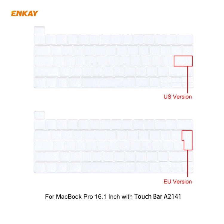 ENKAY 3 in 1 Crystal Laptop Protective Case + US Version TPU Keyboard Film + Anti-dust Plugs Set for MacBook Pro 16 inch A2141 (with Touch Bar)(Orange) - MacBook Pro Cases by ENKAY | Online Shopping South Africa | PMC Jewellery | Buy Now Pay Later Mobicred